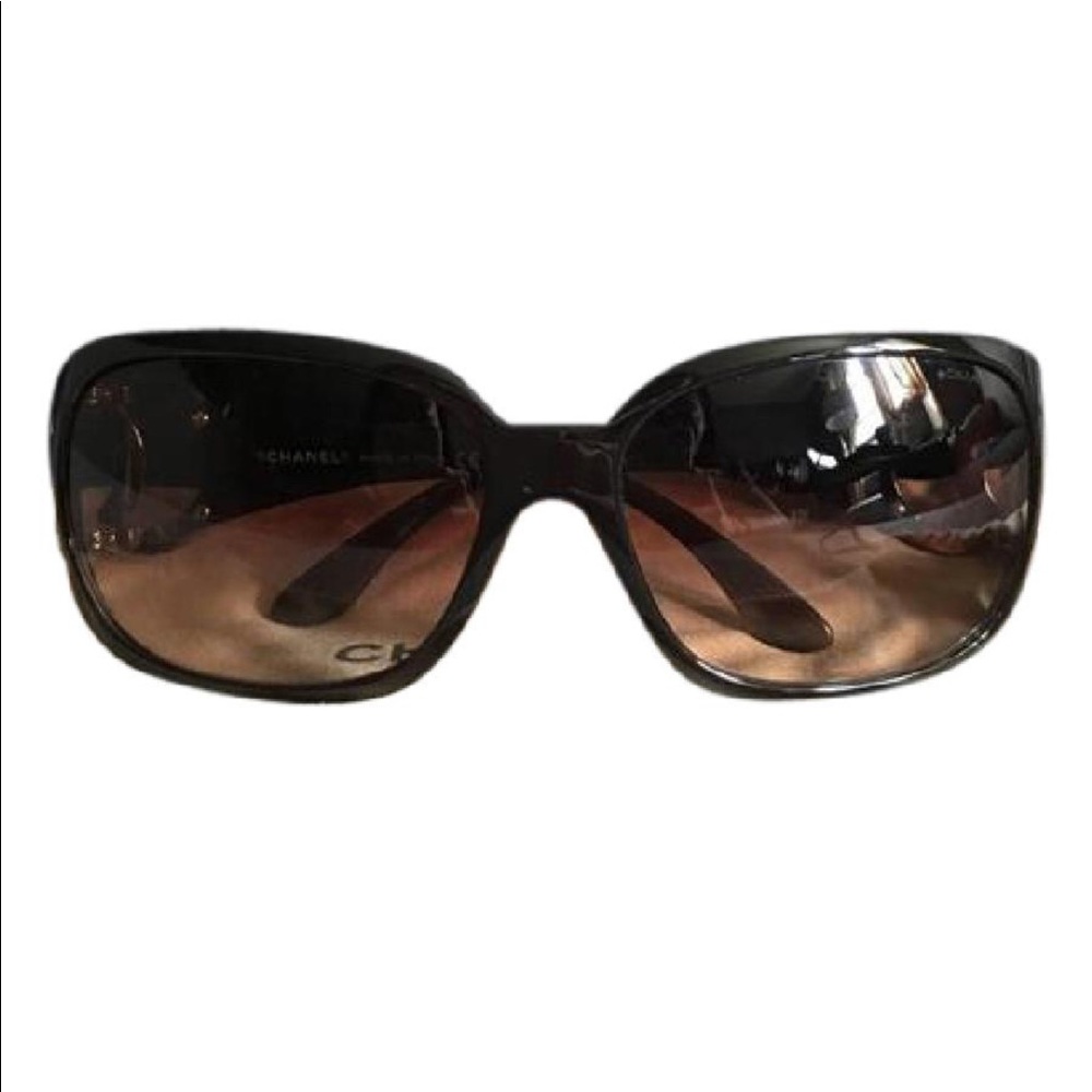 Chanel Sunglasses Double C Brown w/Silver Hardware